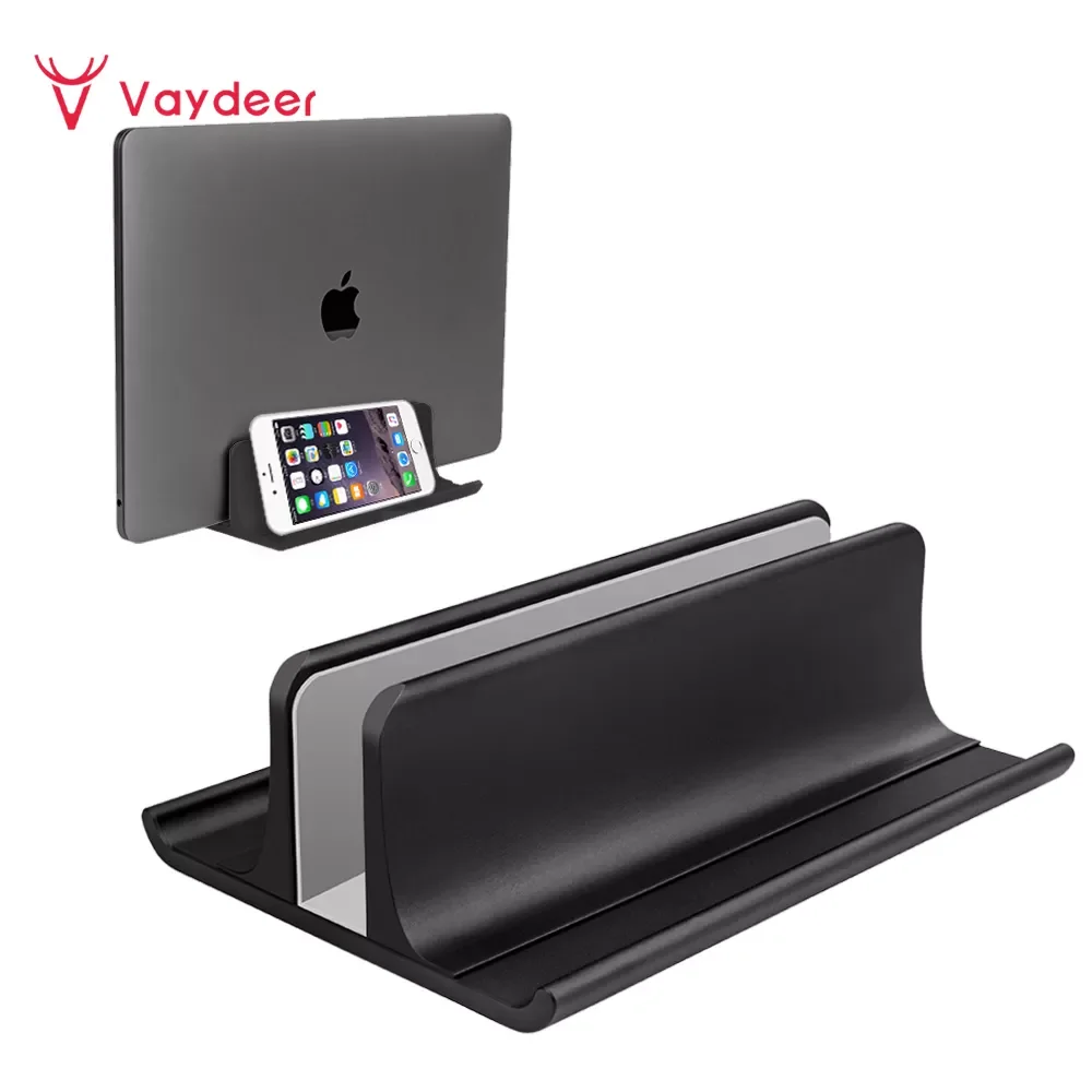 

Vertical Laptop Stand Holder Adjustable Desktop Notebook Dock Space-Saving Three-in-one