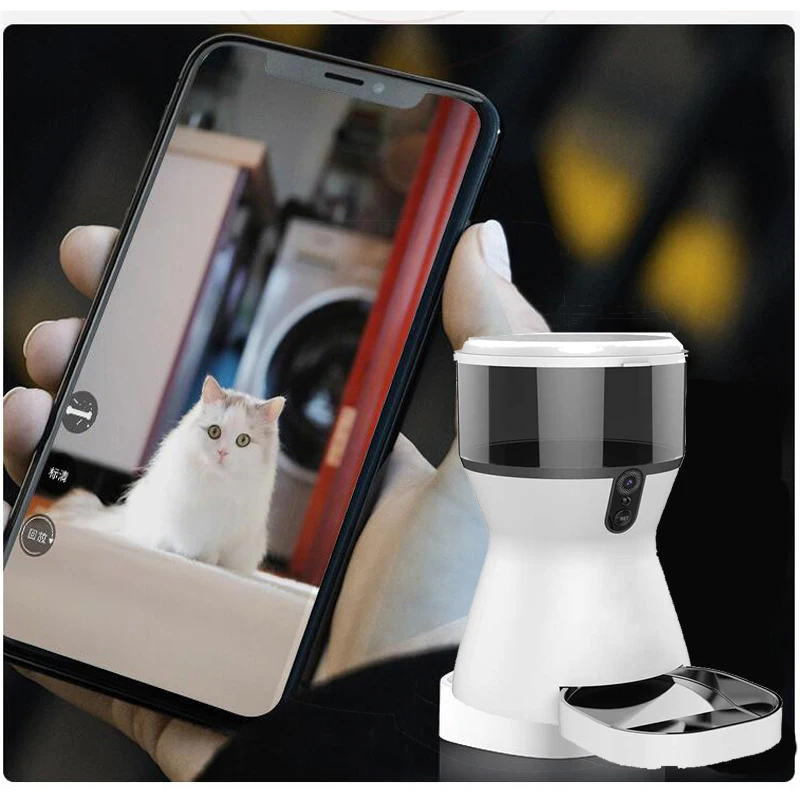 Автоматический таймер для кошек и собак 4 л USB-зарядка сухая еда умный диспенсер