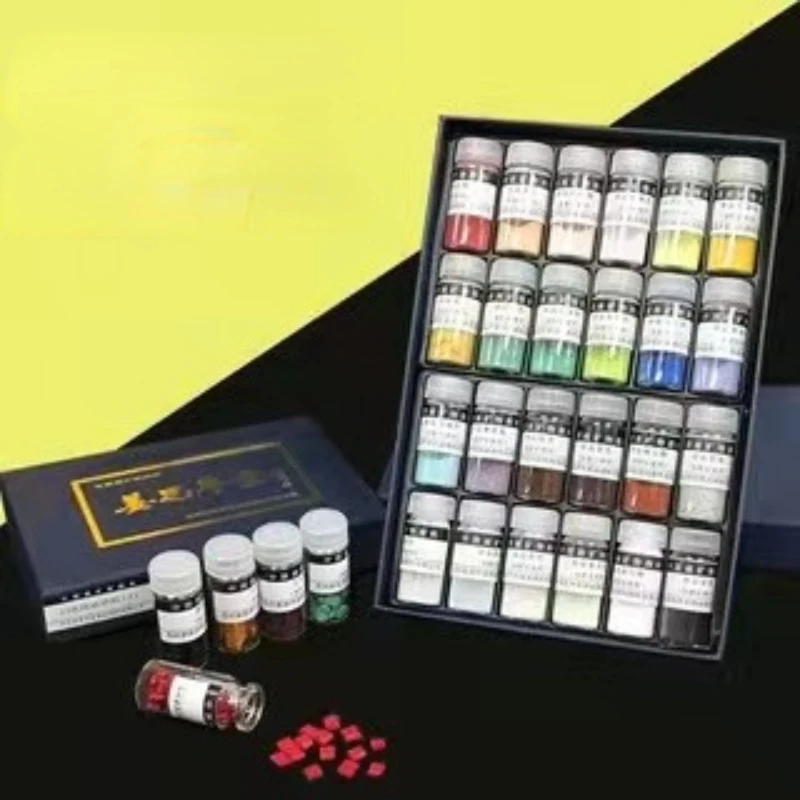Ceny 12/24 Kolor Tradycyjne Chińskie Malarstwo Pigment Zestaw Stały Kamień Naturalny Kolor Pigment Mineralny 5g Butelkowanych Dostaw Sztuki Tanie 12/24 Kolor Tradycyjne Chińskie Malarstwo Pigment Zestaw Stały Kamień Naturalny Kolor Pigment Mineralny 5g Butelkowanych Dostaw Sztuki