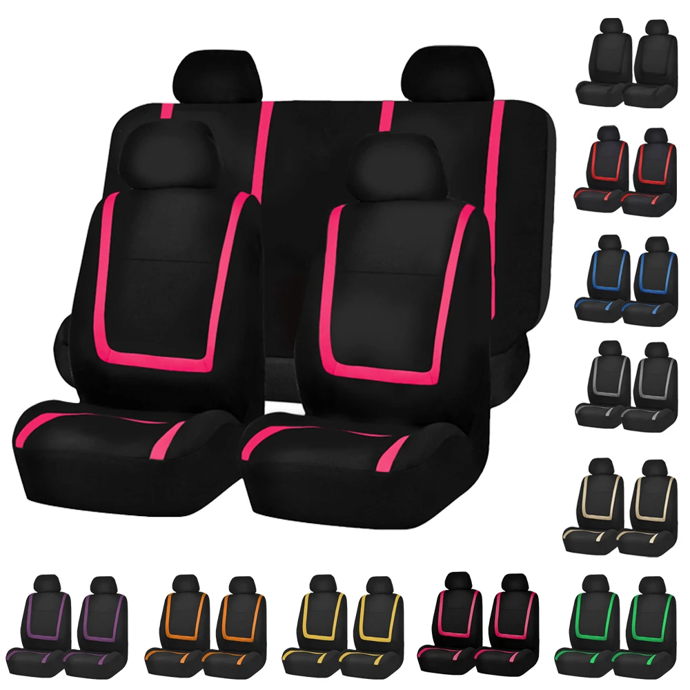 Фото Тканевые чехлы на автомобильные сиденья для Citroen C2 C3 C4 Cactus C5 C4 Picasso C6 DS3 DS4 DS5 Защитный чехол для автомобильной подушки сиденья Аксессуары №1