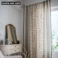 new soft cotton linen black out curtains for living room bedroom kitchen high quality curtain customized drapes window treatment