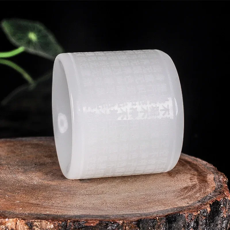 Кольцо из натурального белого нефрита 22 мм сердца меридиан нефрит буддизм амулет