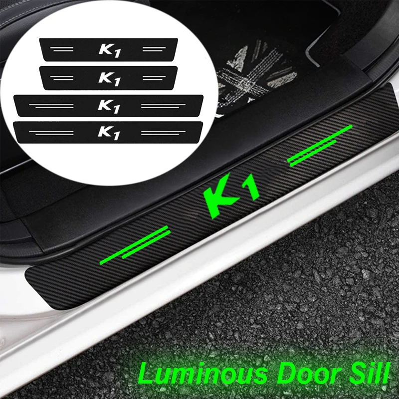 Светящийся логотип для KIA K1, K2, K3, KX3, K4, K5, KX5, K7, Soul Sorento, порог автомобильной двери, защитный порог, Защитная Наклейка на багажник, бампер