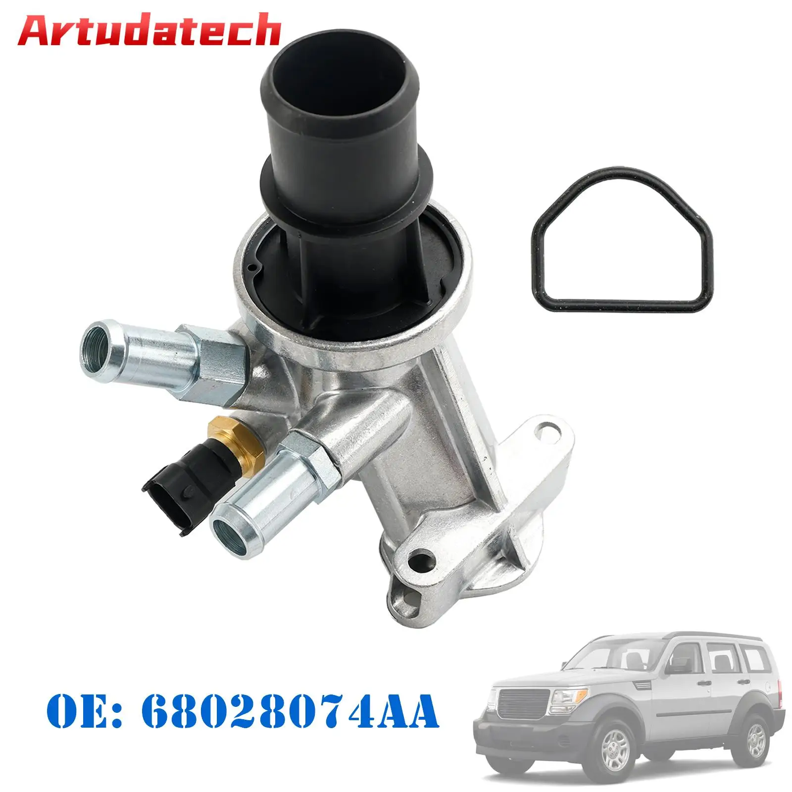 Термостат Artudatech в сборе для Cherokee (Liberty) 2.8CRD 2008-2010 CHA/KK/002A автомобильные аксессуары