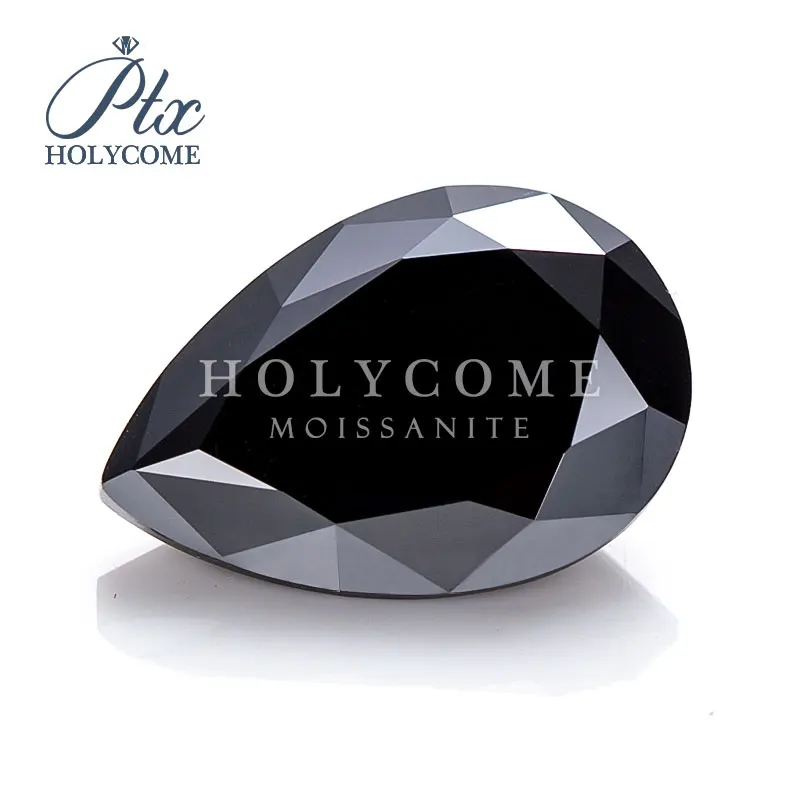 

Holycome Moissanite Diamond GRA Certificated Black VVS1 Pear Cut Free Shipping OEM ODM Order Factory Supplier Wholesale Price