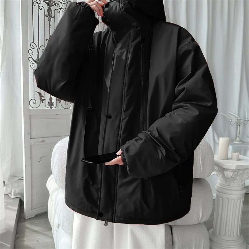 Windproof and waterproof Men's Jackets Thickened Warm Loose Fashion Male Casual Korean Style Coats Winter Unsiex Parkas