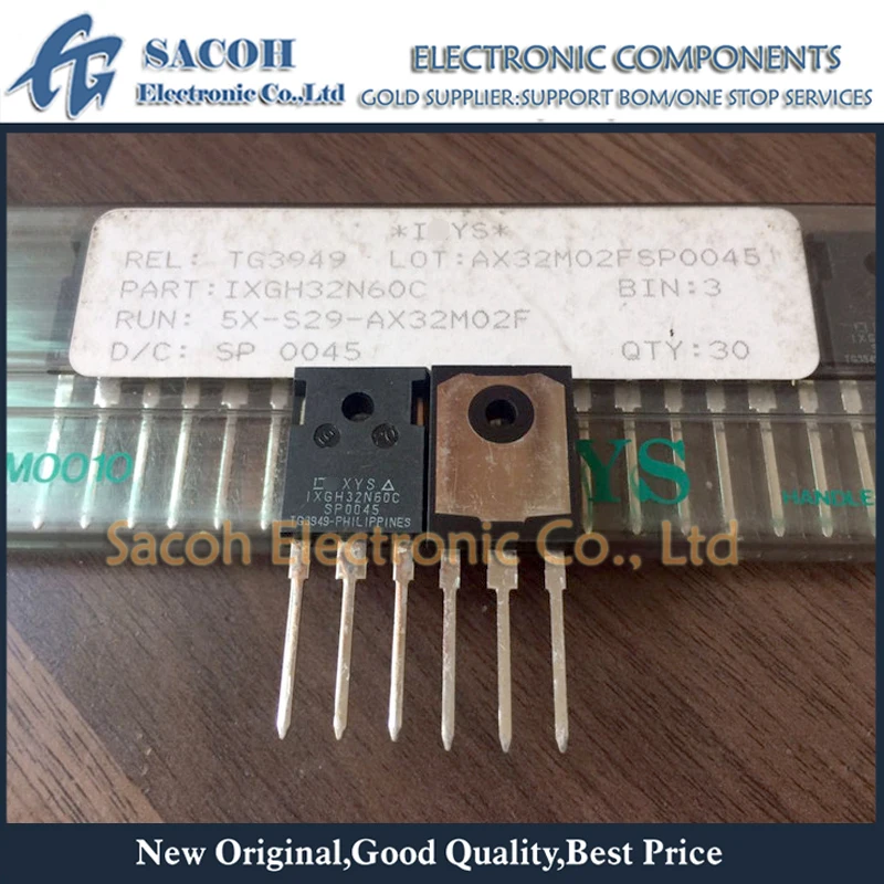 

10Pcs IXGH32N60C or IXGH32N60A or IXGH32N60B or IXGH32N60 32N60 TO-247 32A 600V Power IGBT transistor