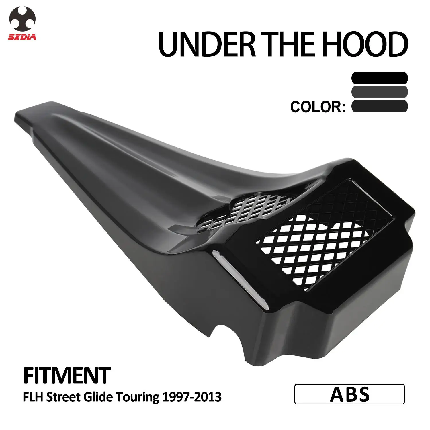 

Motorcycle ABS Plastic Dumb Black Unpainted Custom Chin Spoiler Scoop For Harley Touring Models Road Glide Street Glide 1997