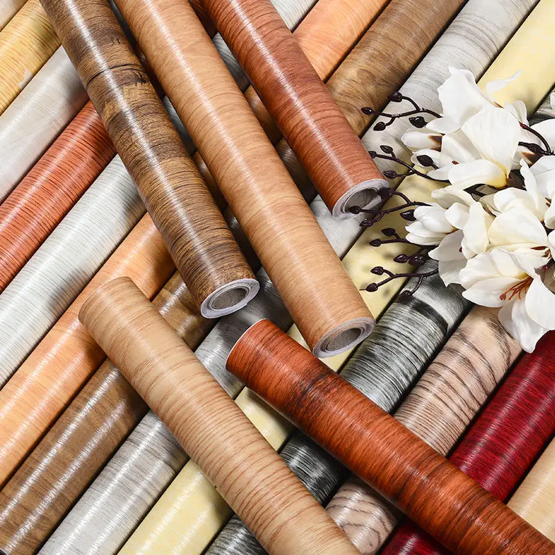 

Waterproof Wood Vinyl Wallpaper Roll Self Adhesive Decor Contact Paper Doors Cabinet Desktop Modern Furniture Decorative Sticker