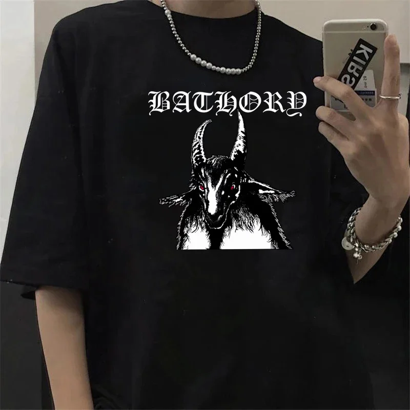 Одежда Bathory, мужская повседневная белая футболка, футболки с графическим рисунком, летний топ, футболка, уличная одежда, одежда для пар