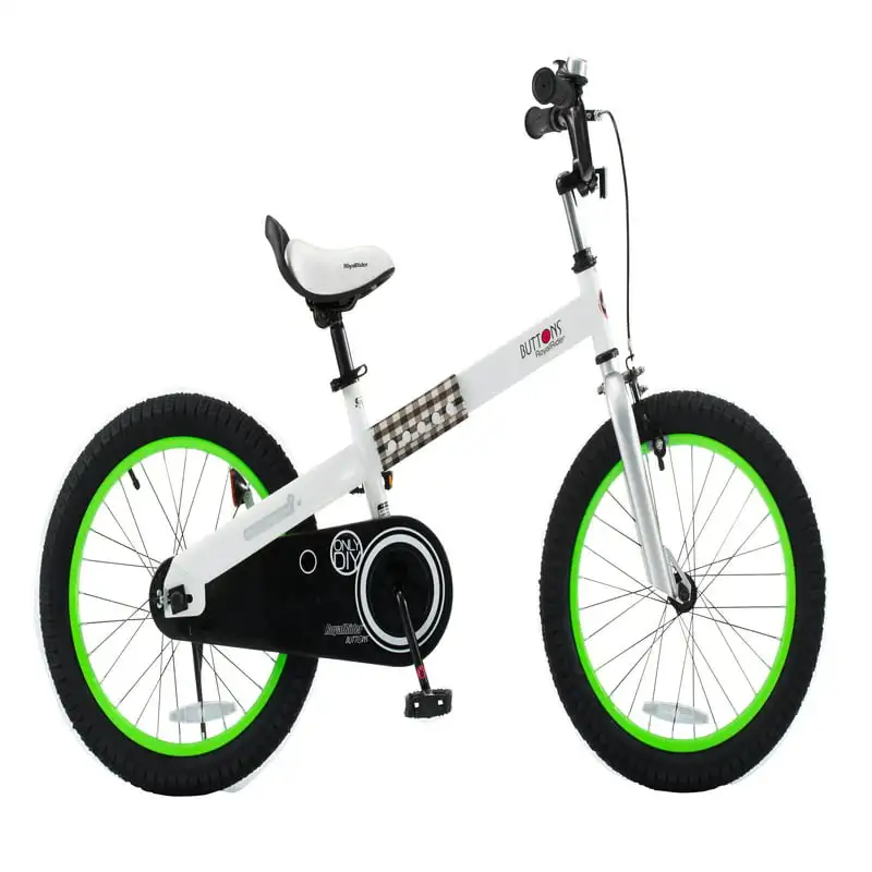 

18 inch 's Bicycle White with Green Rims And Kickstand Bottom bracket tool Gxp bottom bracket Pf bottom bracket Bb European bott