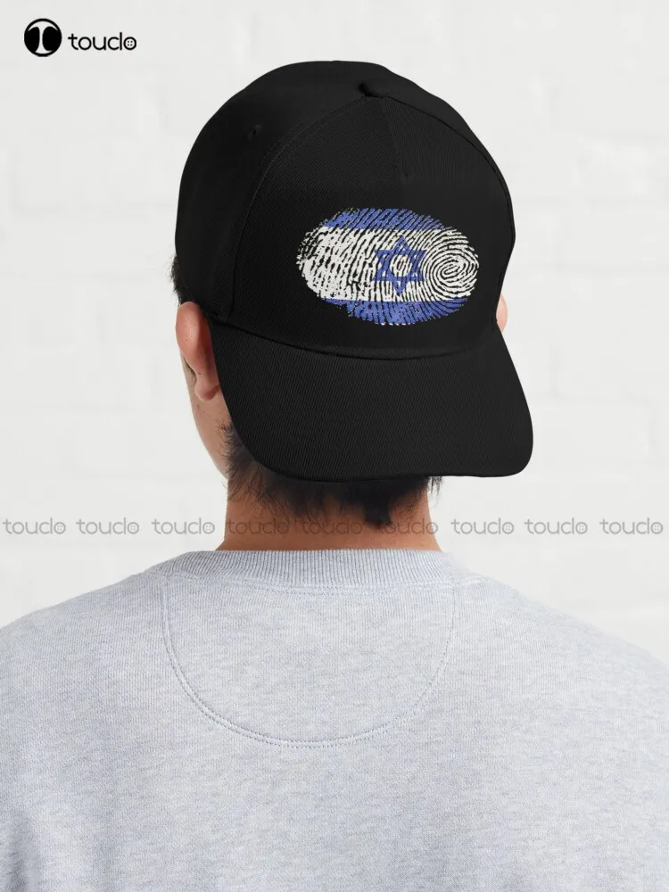 

Israel Fingerprint Israeli Flag Design Jewish Heritage Dad Hat Garden Hats For Women Hunting Camping Hiking Fishing Caps Cartoon