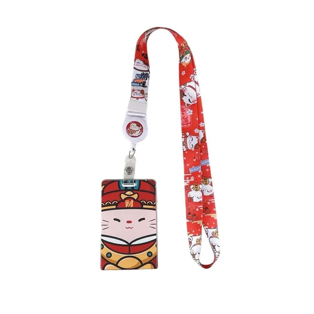 Фото Длинная веревка Maneki Neko Держатель для карт Maneki Neko Японский Lucky Cat Student Lucky Cat Обложка для карт Мультяшный чехол для карт Подвеска №4