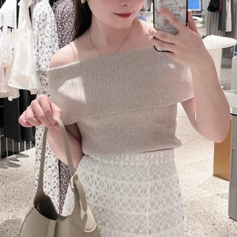 Женская одежда с воротником-лодочкой и открытыми плечами женская в японском