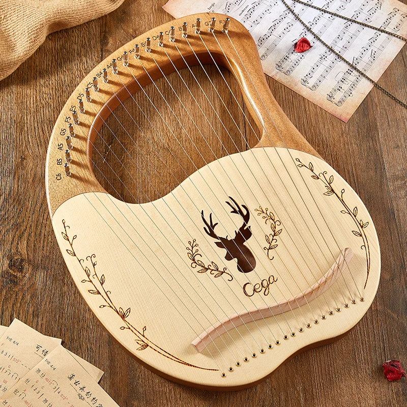 Wood Music Lyre Harp 16 String Instrument 19 String Harp Mahogany Professional Adults Music Tool Estrumento Household Music Toy enlarge