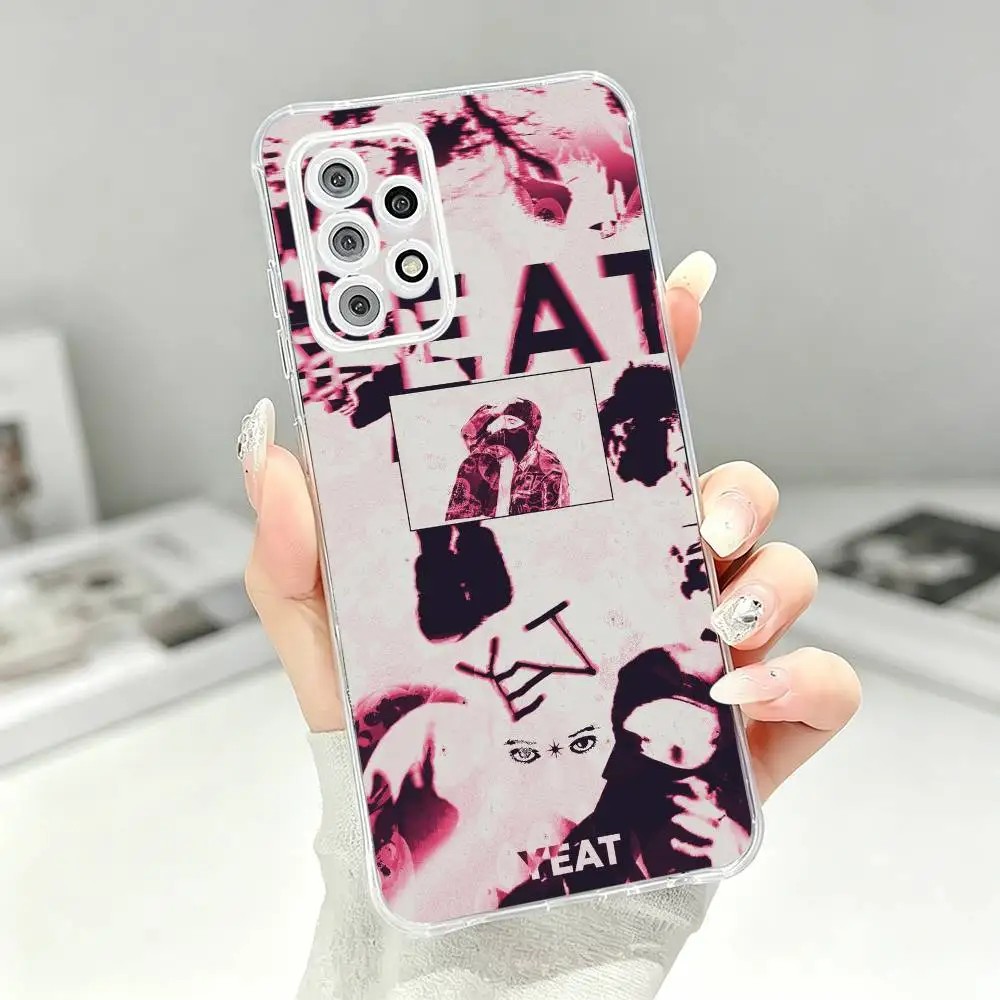Фото Модный прозрачный силиконовый мягкий чехол для телефона Singer Trendy Yeat Lifestyle для Samsung S30 S25 S24 S23 S22 S21 Ultra Plus №4