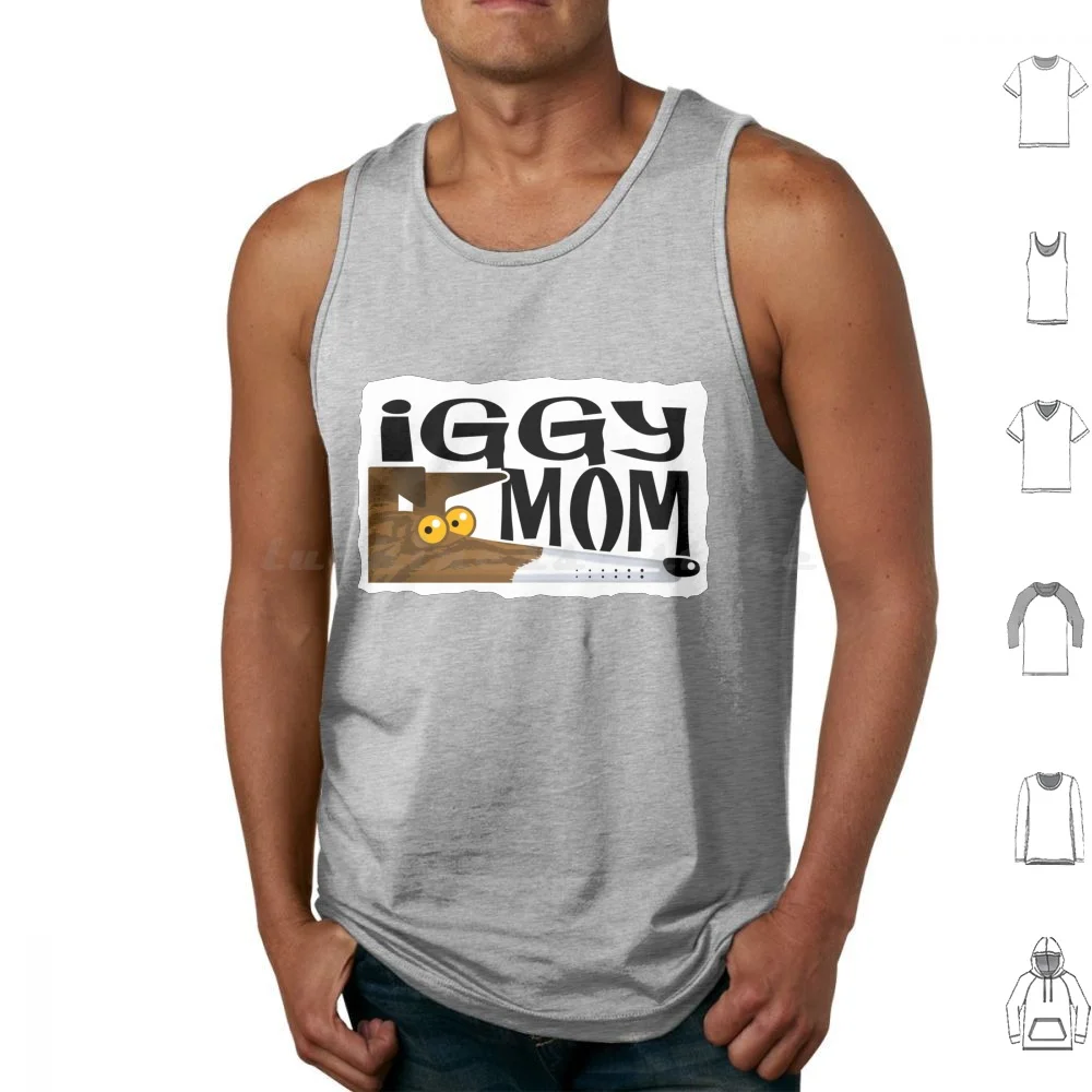 

Iggy Mom ( Brindle & White ) Tank Tops Vest Sleeveless Greyhound Iggy Italian Greyhound Lurcher Whippet Cartoon Mom Rich