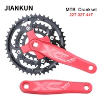 jiankun mtb square hole crank 170mm 22 32 44t detachable three speed competitive 89 speed bicycle crankset