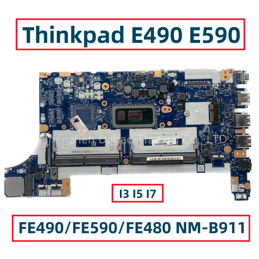 Материнская плата для ноутбука Lenovo Thinkpad E490 E590 С Core I3-8145U I5-8265U DDR4 FE490/FE590/FE480 I7-8565U