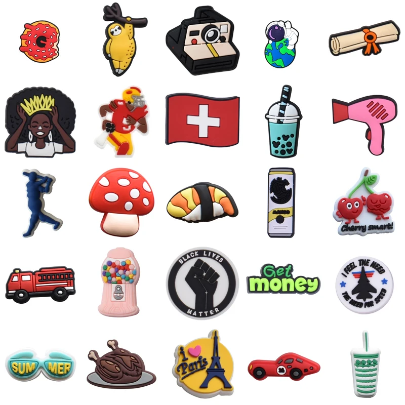 

Летние Рождественские подарки, подвески для обуви, дизайнерские булавки для Crocs, подвески, женские Украшения, джинсы, девочка, обувь, аксессуары для Croc, очарование для детей