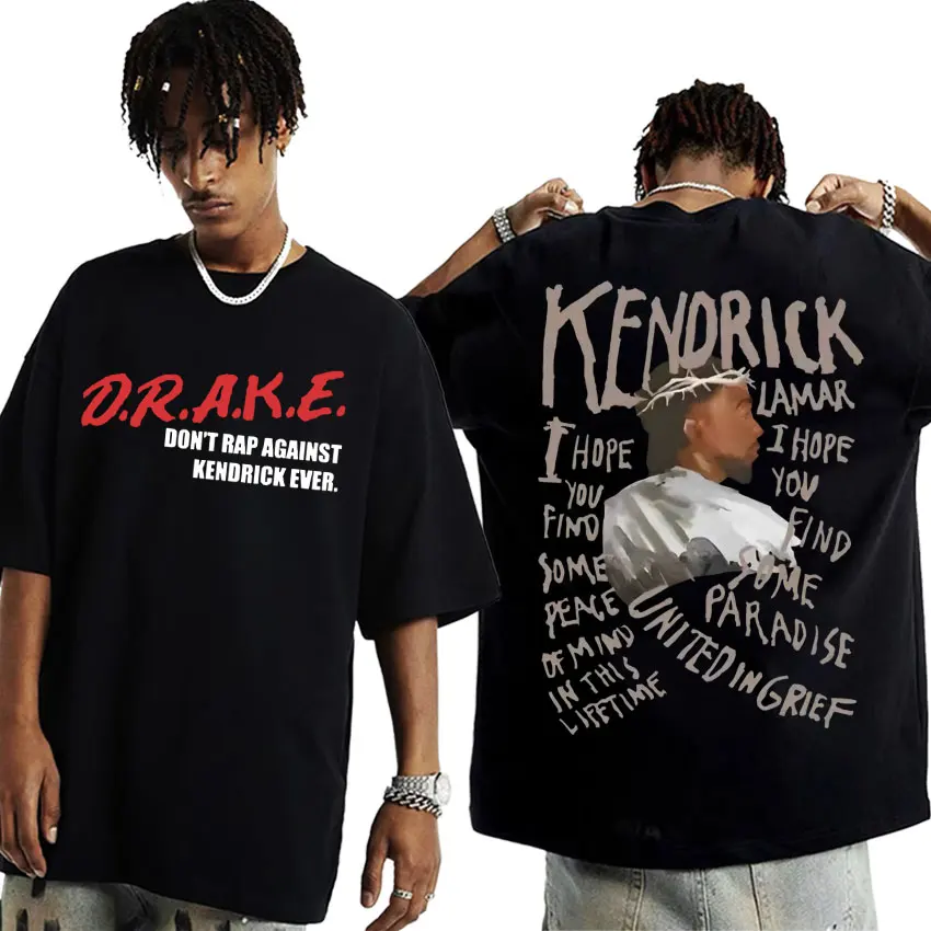 Kendrick Lamar Drake Dont Rap Against Ever T Shirt Kdot They Not Like Us T-shirts Men Harajuku Hip Hop Oversized Tshirt
