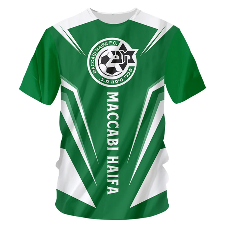 

Summer Israel Maccabi Haifa Fan Clothing Men's and Women Short-sleeved Four-season Casual Outdoor Activities Oversized T-shirts