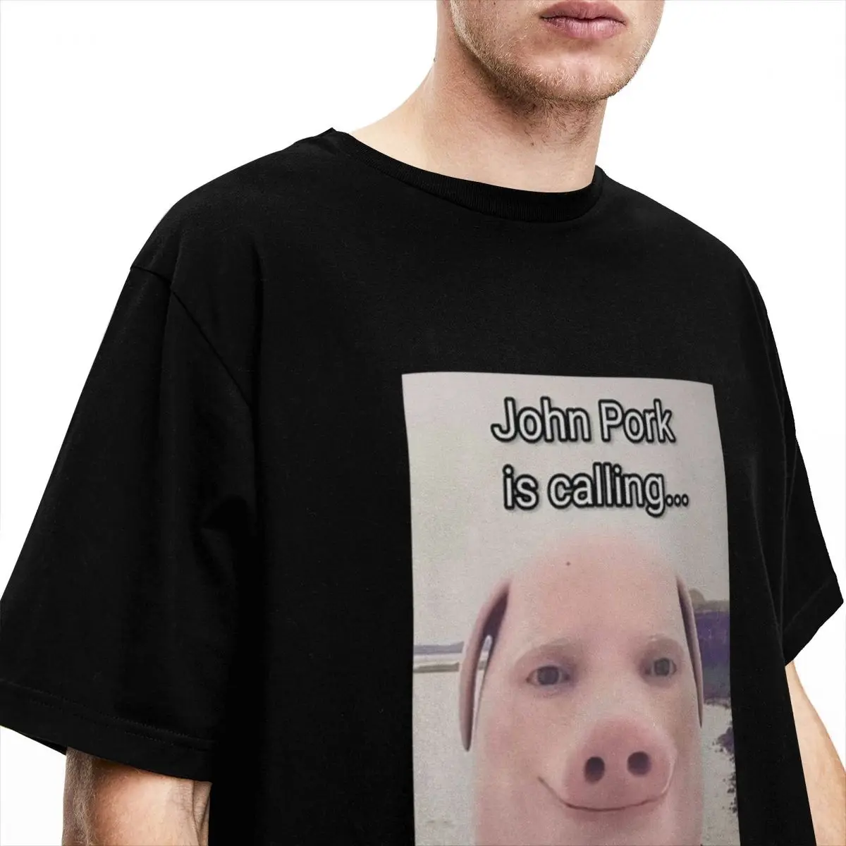 John Pork Is Calling Answer Call Phone Футболка с пляжным юмором Забавные футболки для любителей