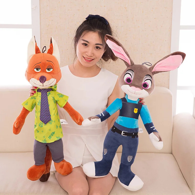 

Disney Kawaii Zootropolis Movies Plush Doll Nick Wilde Judy Hopps Stuffed Animals Cute Toy Plushie Model Children Christmas Gift