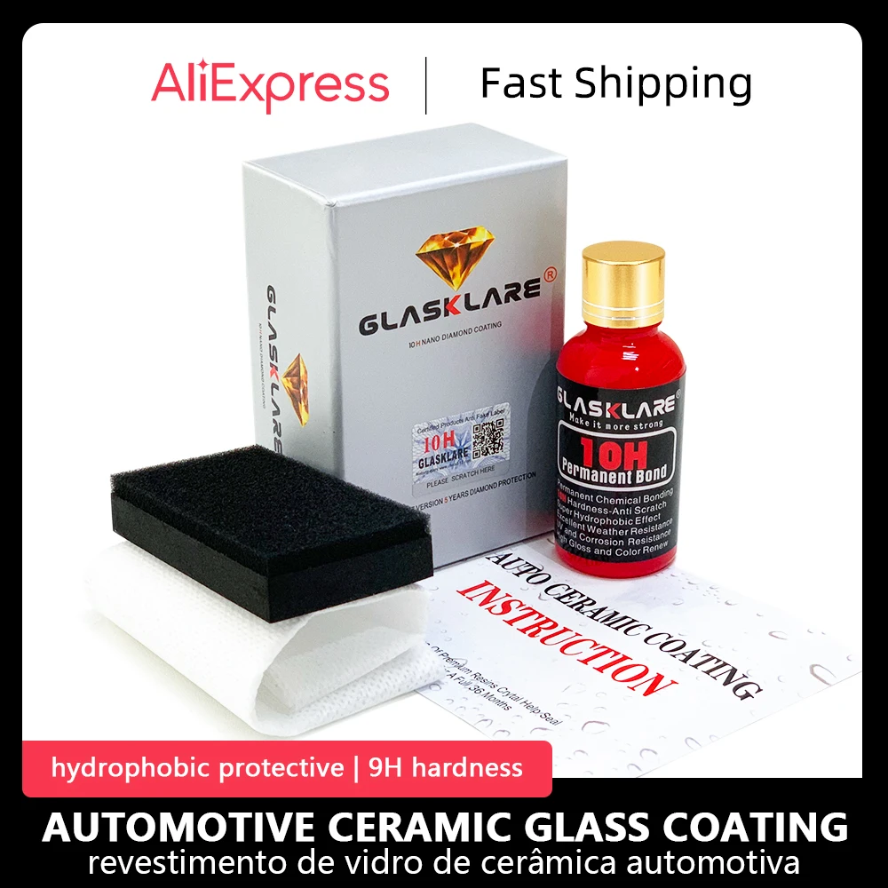 30ML 10H Car Polish Liquid Ceramic Coat Hydrophobic Glass Co