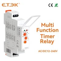 etek multifunction timer relay with 10 function choices ac dc 12v 24v 220v 230v 16a spdt time delay relay module ekr8 531
