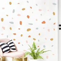 boho abstract irregular geometric terrazzo mosaic nursery doodle diy vinyl wall stickers kids room interior home decor gifts