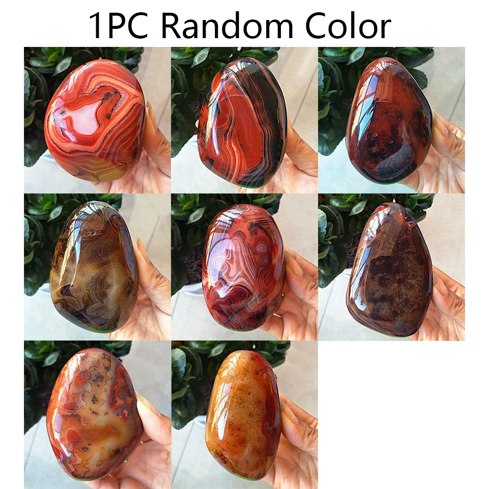 

Pebble Irregular Worry Stones Agate Stones Healing Natural Crystal Carved Polished