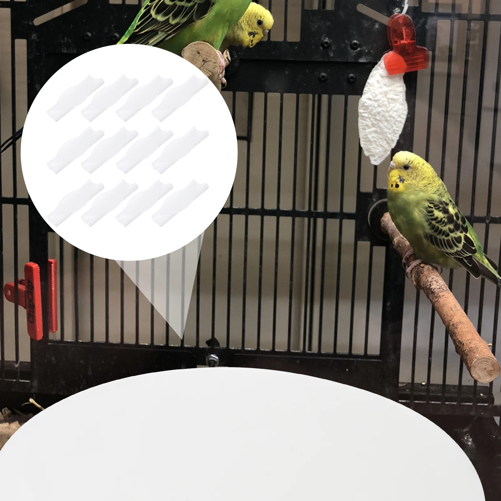 

100PCS Bird Cage Liners Disposable Parrot Bird Cage Paper Cushion Round Mats