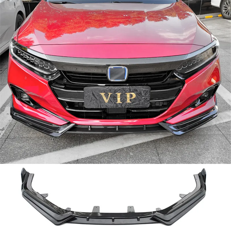

Front Bumper Spoiler Protector Plate Lip Body Kit Splitter Carbon Surface Decorative Strip Shovel For Honda Accord 2022
