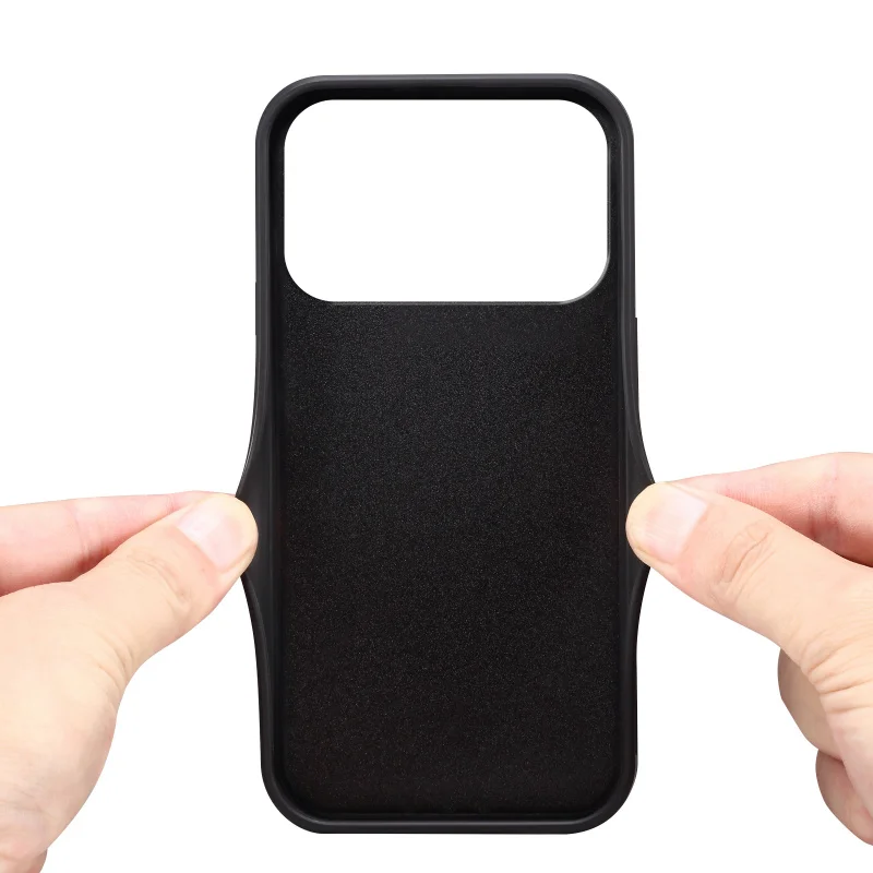 Фото Чехол-накладка PURetro из искусственной кожи с узором для iPhone Air/17, эластичный чехол для телефона с отделением для карт для Apple 17 Pro Max, чехол для iPhone №5