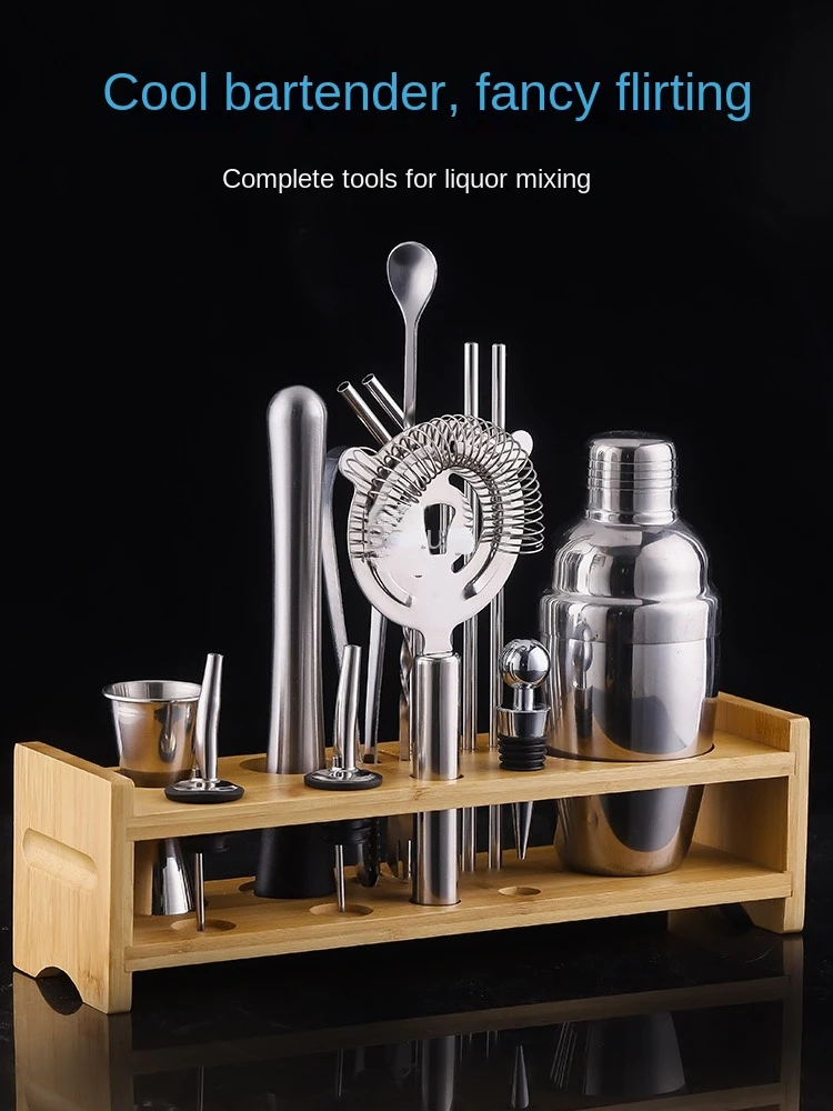 

Bartender Mixing Beer Drink Party Bar Tools Stainless Steel Cocktail Shaker Kit Mixer Wine Martini Boston Cup Set 600ML/800ML