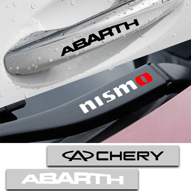 

4pcs Car Vinyl Pvc Door Handles Wiper Stickers Decals Auto Accessories for Renault Clio Megane Scenic Master Twingo Kangoo Goods
