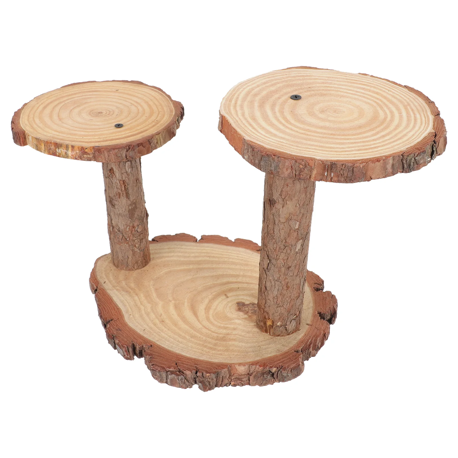 

Stand Wood Cupcake Cake Tier Displaytiered Holder Serving Round Tea Party Rustic Shelfplatter Tray Wooden Server Natural