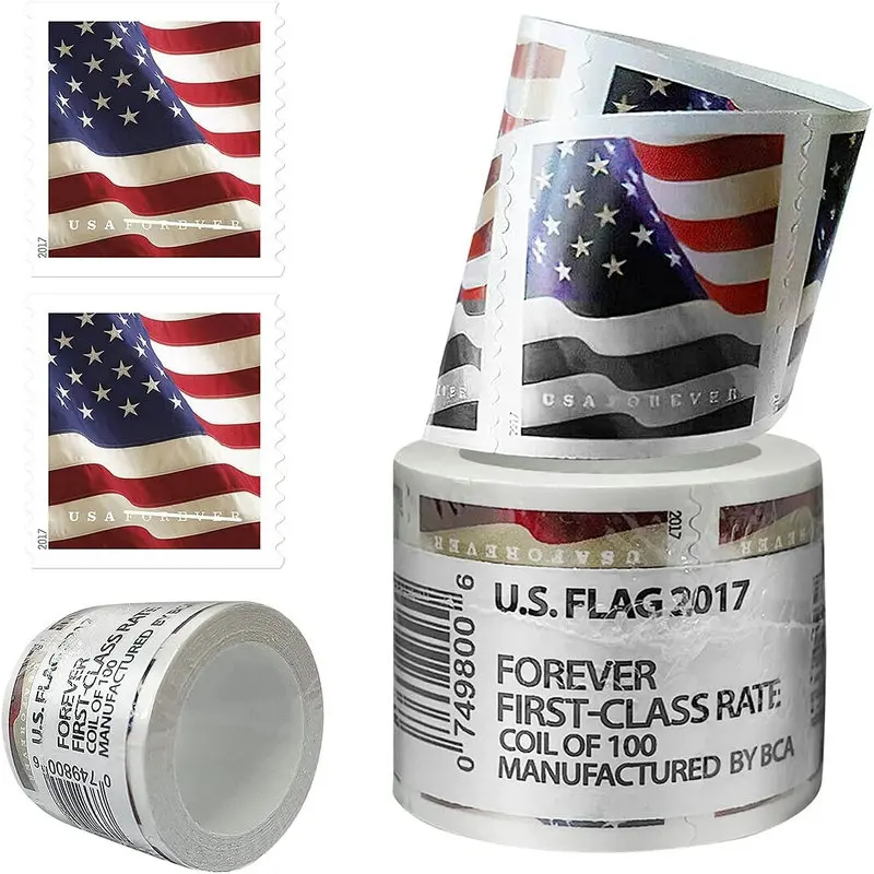 

Flag Stamps 2017 2018 2019 Forever 1 roll of 100 sheets