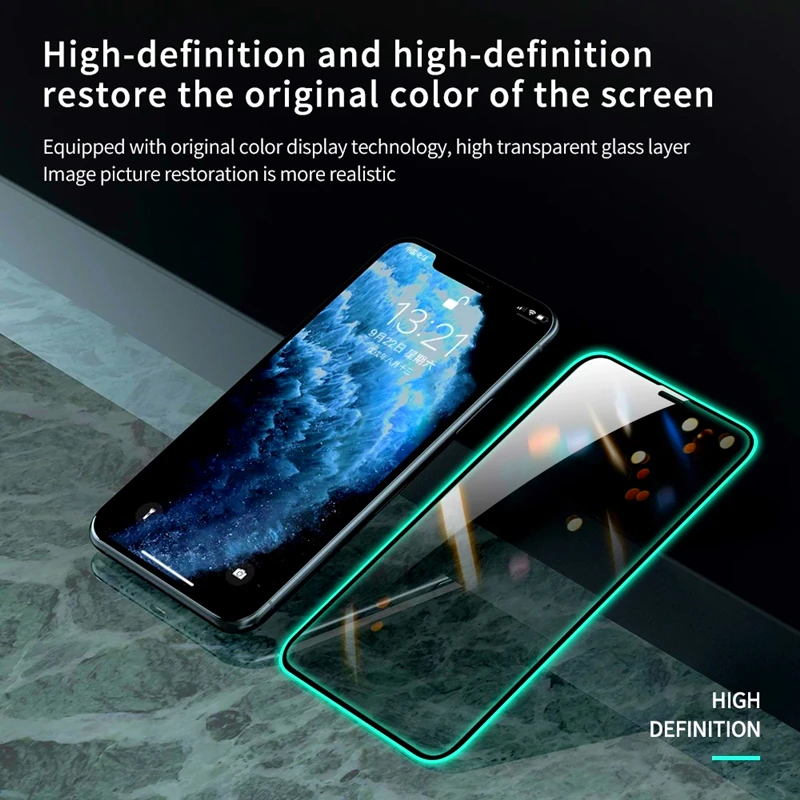 1-3 шт. светящиеся Защитные пленки для iPhone 14 11 Pro Max 12 Mini XR X XS закаленное стекло IPhone 13