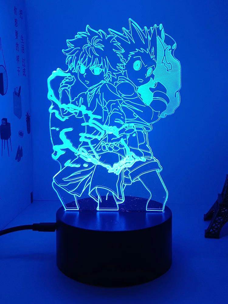3d Светодиодная лампа HUNTER X HxH и KILLUA ночник для диодера манги Аниме фигурки героев