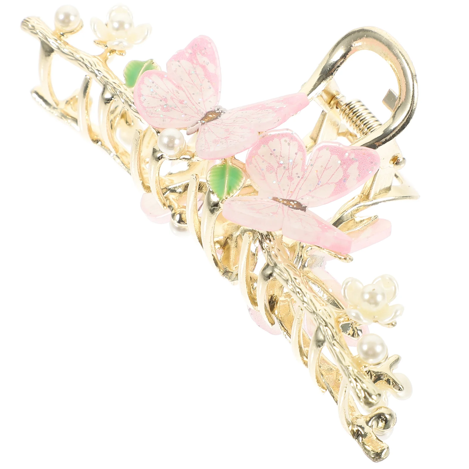 

Banana Hair Clip Hairpin Grab Accessories Women Thin Butterfly Claw Clips 11x4.5x3.8cm Thick Large Pink Metal Miss