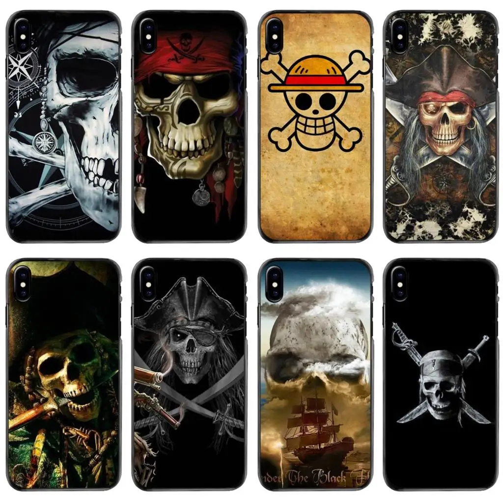 

Hard Phone Bag Case For Apple iPhone 11 12 13 14 Pro MAX Mini 5 5S SE 6 6S 7 8 Plus 10 X XR XS Under the Black Pirate Skull Flag