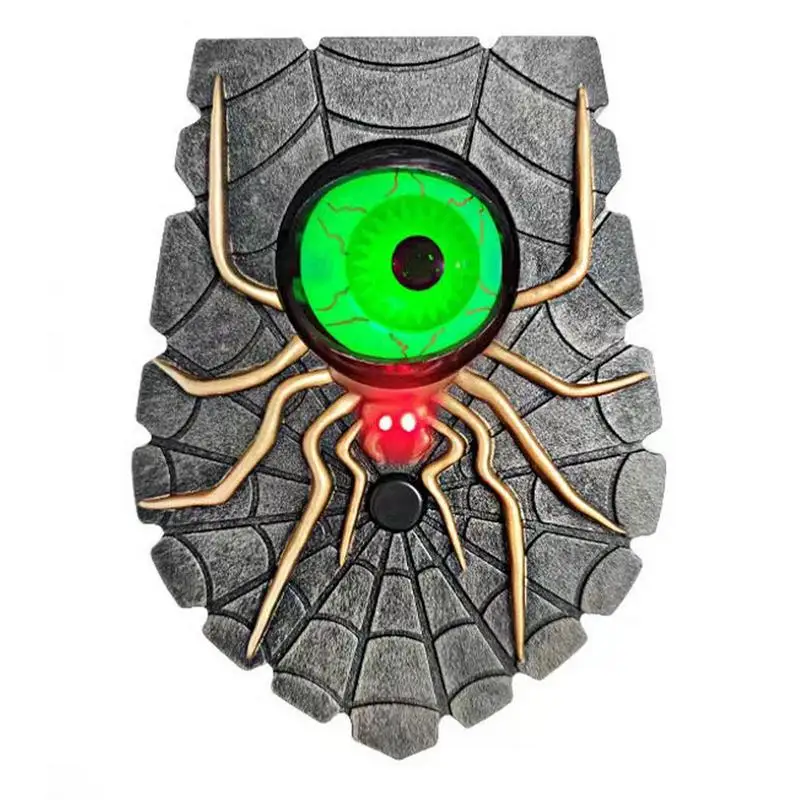 

Spooky Doorbell Eyeball Doorbell With Scary Sounds Spooky Spider Halloween Decoration WithRotating Green Glowing Eye