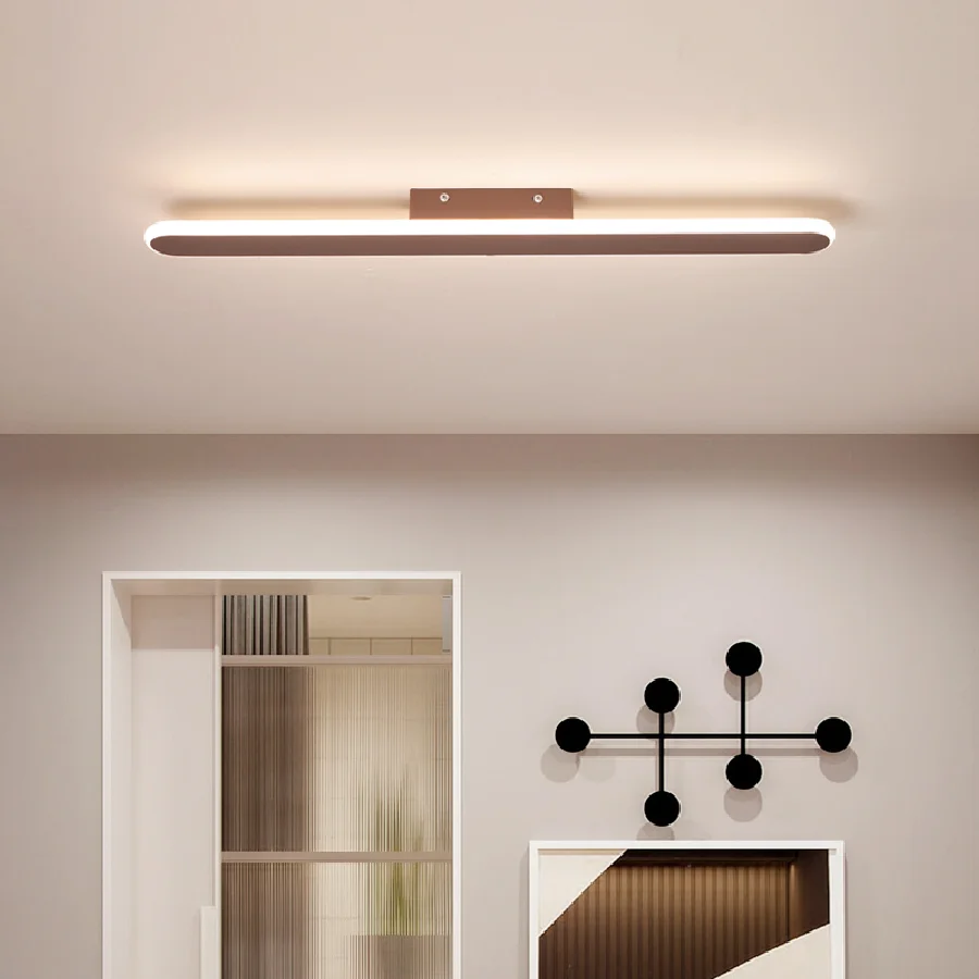 

Простой современный светодиодный потолочный светильник, лампа с корпусветодиодный для кофе, для гостиной, спальни, рядом с комнатами, освещ...