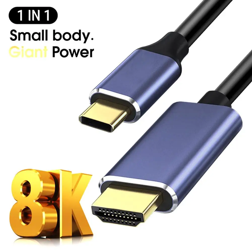 

USB C Hub Type-c To Compatible Forhdmi 8k 60hz Adapter Cable 1.8m Usb-c Compatible Forhdmi Converter USB-C Adapter Wholesal