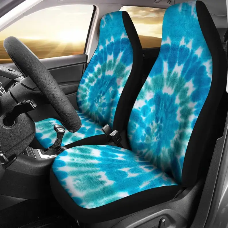 

Car Seat Cover, Tie Dye Pattern, Blue Green Swirl, Car Accessories, Hippie Mandala, Car Covers, Gift For Her, Seat Covers
