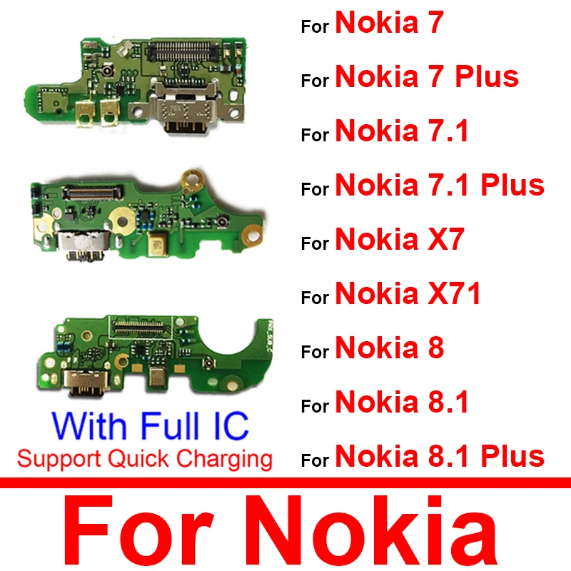 Microphone Usb Charger Jack Board For Nokia 7 7.1 8 8.1 X7 X