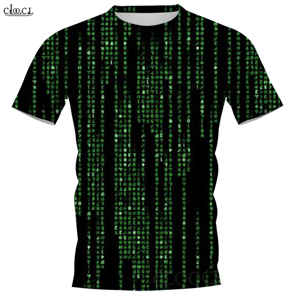 Мужская футболка CLOOCL с принтом матрицы 3D графика женские футболки коротким