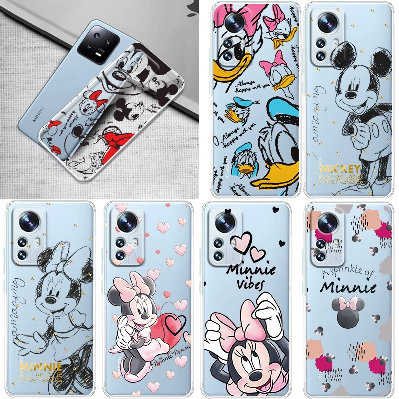 

Minnie Fashion Minnie For Xiaomi Mi 13 12 11 10 11T 10T 9T 9 8 Note 10 Ultra Pro Lite Silicone Transparent Phone Case Coque Capa